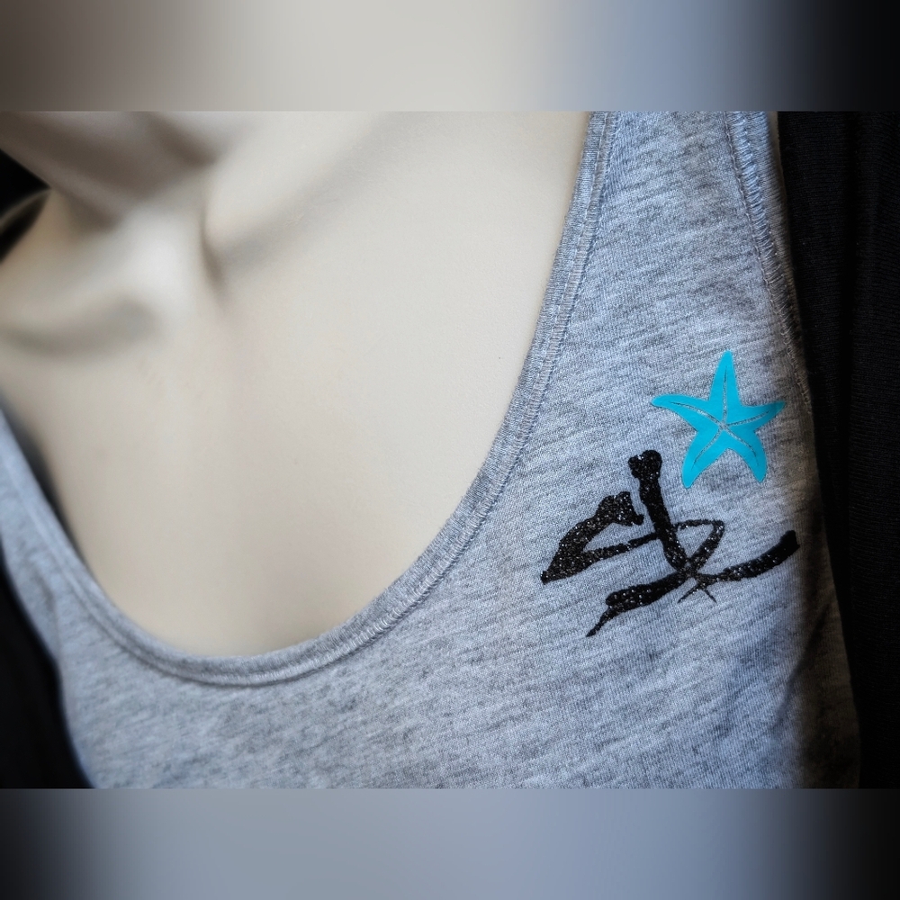 Esprit Ocean Vibes Athletic Sport Bra Cowl Tunic Top XL
